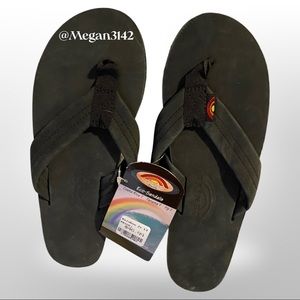 Rainbow Eco-Sandals | NWT! | Medium | Black | Premium Leather